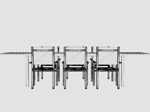 Palermo Dining Set 3D Model