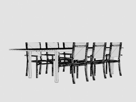 Palermo Dining Set Model 3D