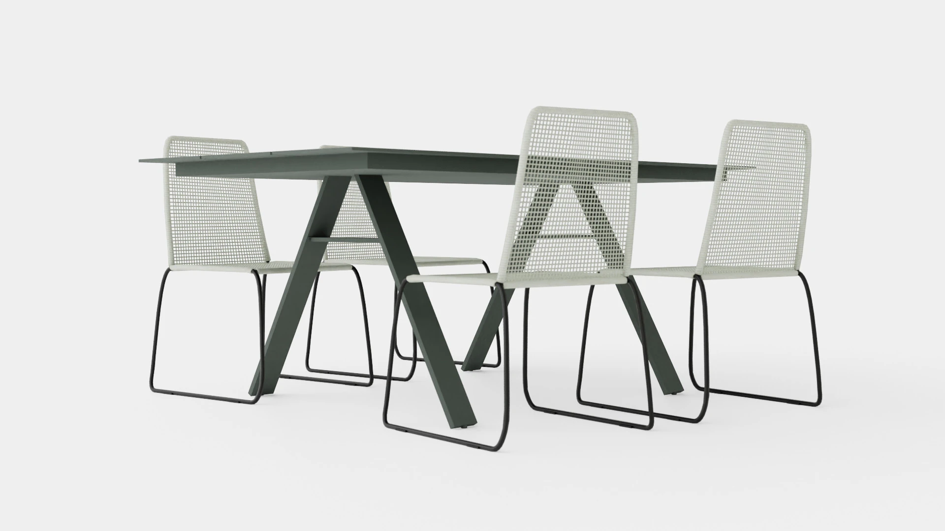 Davo Dining Set 3D Model .c4d .max .obj .3ds .fbx .stl .blend 