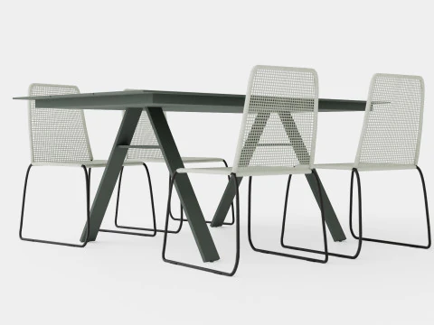 Davo ダイニングセット 3Dモデル