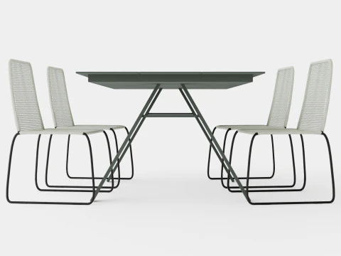 Davo Dining Set 3D Model