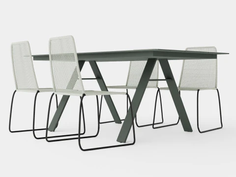 Davo Dining Set 3D Model