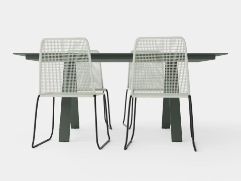 Davo Dining Set 3D Model