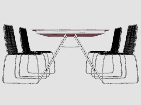 Davo Dining Set 3Dモデル