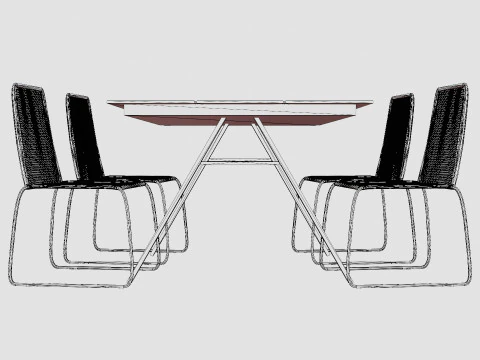 Davo Dining Set 3D Model
