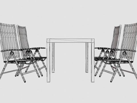 Mora Dining Set Model 3D