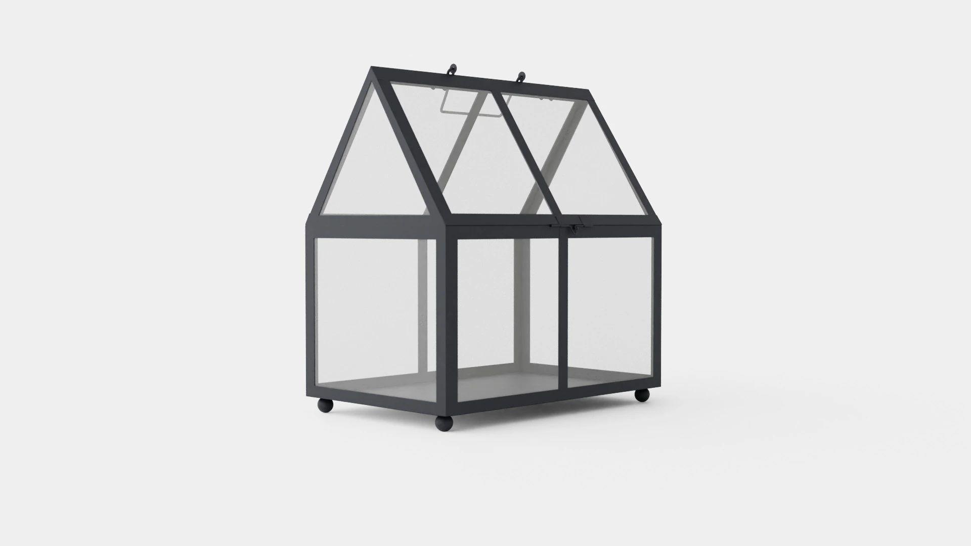 Mini Metal Greenhouse 3D Model .c4d .max .obj .3ds .fbx .stl .blend 