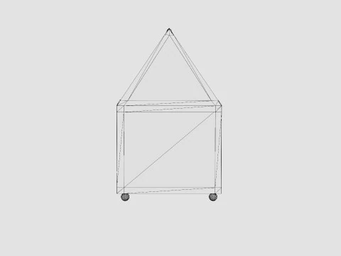 Mini Metal Greenhouse 3D Model