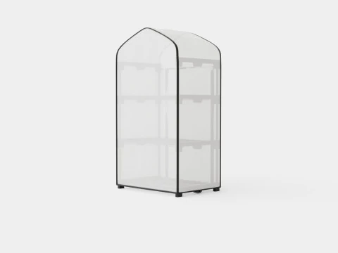 PVC Mini Greenhouse 3D Model