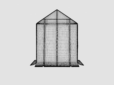 Walk in green house 3D Model
