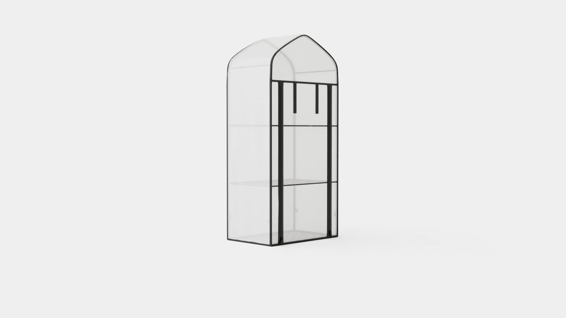 3PLY green house 3D Model .c4d .max .obj .3ds .fbx .stl .blend 