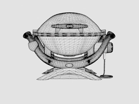 Weber Q1400 Dark Grey 3D Model