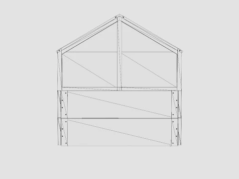 Greenhouse Vaxthus Stina 3D Model