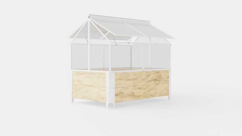 Greenhouse Vaxthus Gaia 3D Model .c4d .max .obj .3ds .fbx .stl .blend 