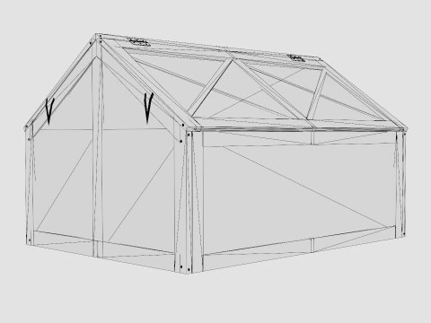 Greenhouse Vaxthus Eleonore 3D Model