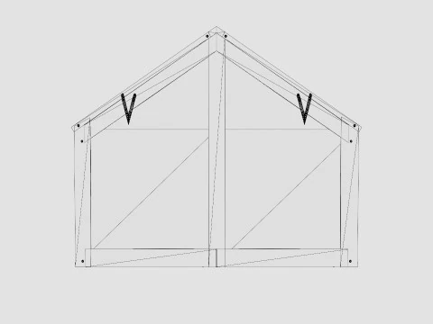 Greenhouse Vaxthus Eleonore 3D Model