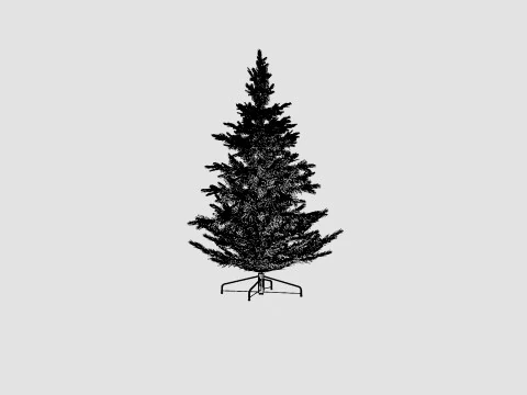 Langfjella Artificial Christmas Tree 3D Model