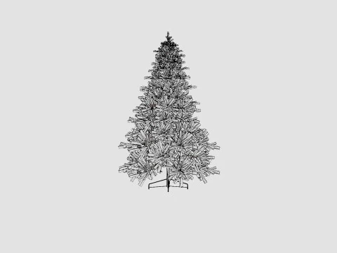 Hafjell PE Christmas Tree 3D Model