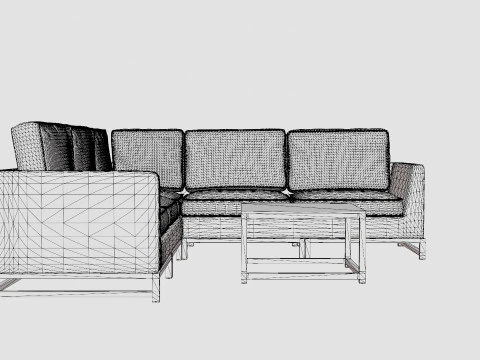 Adelshamn Lounge Set 3D Model