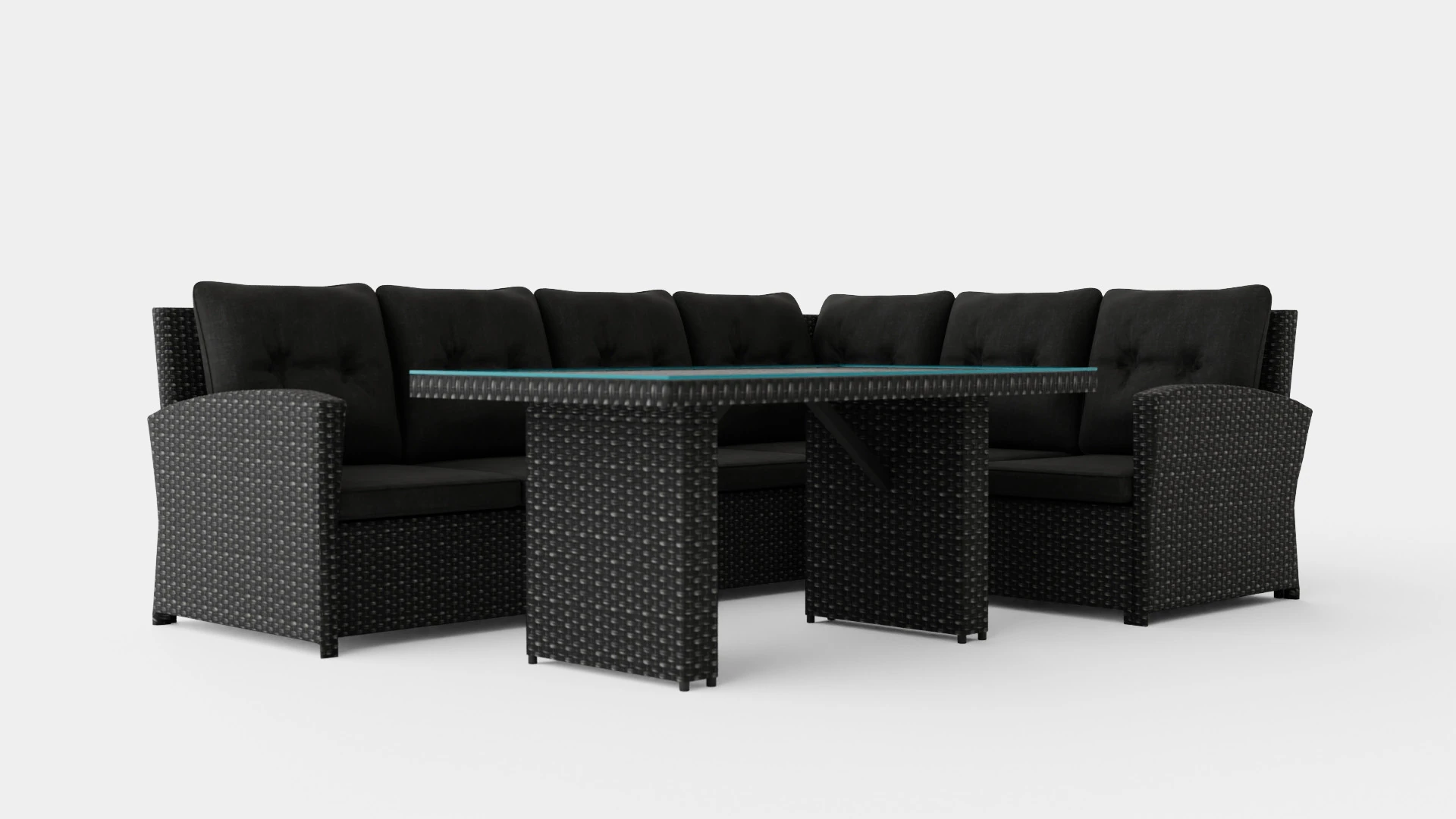 Alicante Corner Set Grey 3D Model .c4d .max .obj .3ds .fbx .stl .blend 