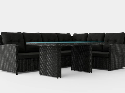 Угловой комплект Alicante Серый 3D Модель