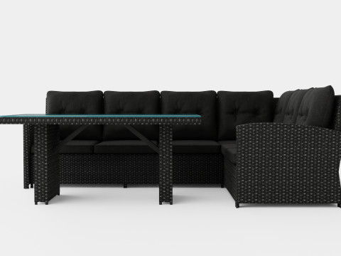 Alicante Corner Set Grey 3D 모델