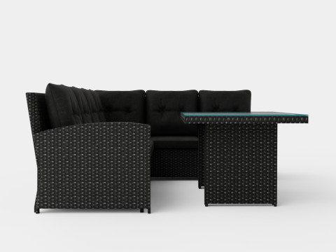Alicante Corner Set Grey 3D 모델