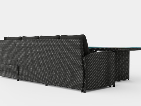 Alicante Corner Set Grey 3D 모델