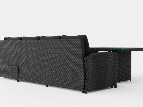 Alicante Corner Set Grey 3D Model