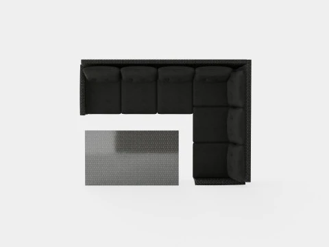 Alicante Corner Set Grey 3D Model