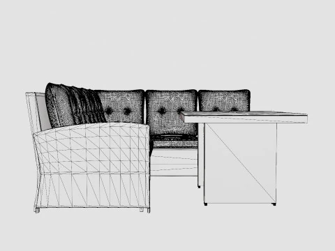 Alicante Corner Set Grey 3D Model