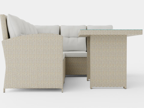 Alicante Corner Set Sand 3D Model