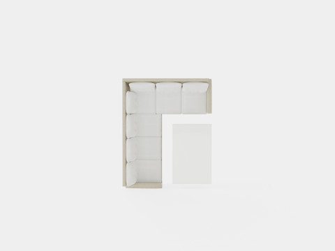 Alicante Corner Set Sand 3D Model