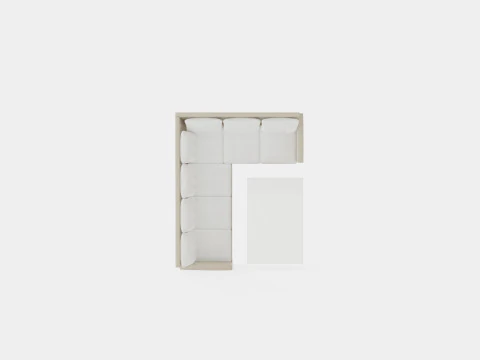Alicante Corner Set Sand 3D Model