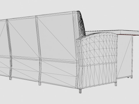 Alicante Corner Set Sand 3D Model
