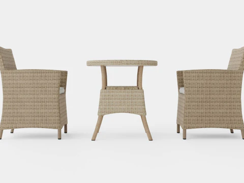 Aruba Cafe Set 3D Model