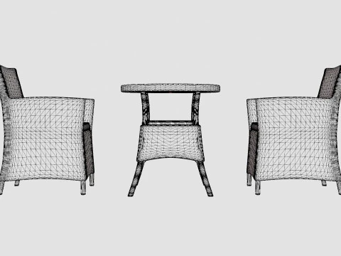 Aruba Cafe Set 3D Model