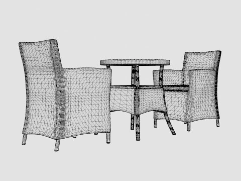 Aruba Cafe Set 3D Model