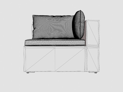 Asker Lounge Corner Chair Model 3D