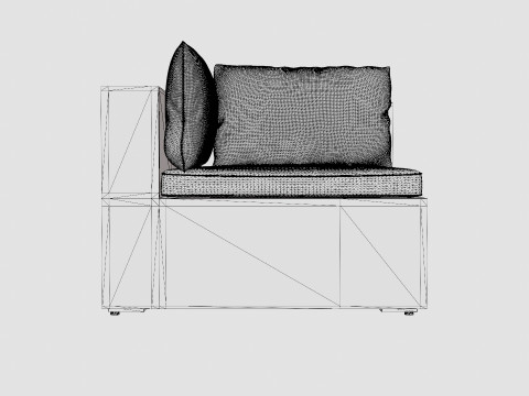 Asker Lounge Corner Chair Model 3D