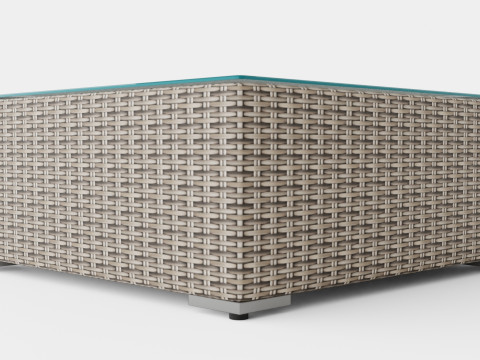 Asker Lounge Ottoman 3D Model