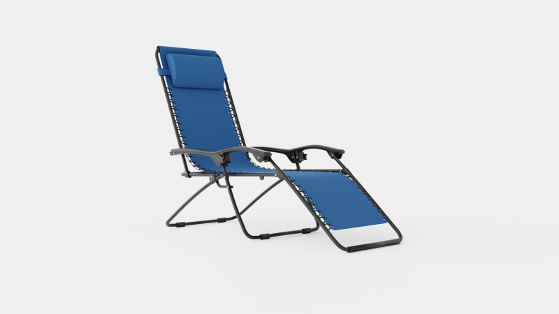 Baden Chair Blue 3D Model .c4d .max .obj .3ds .fbx .stl .blend