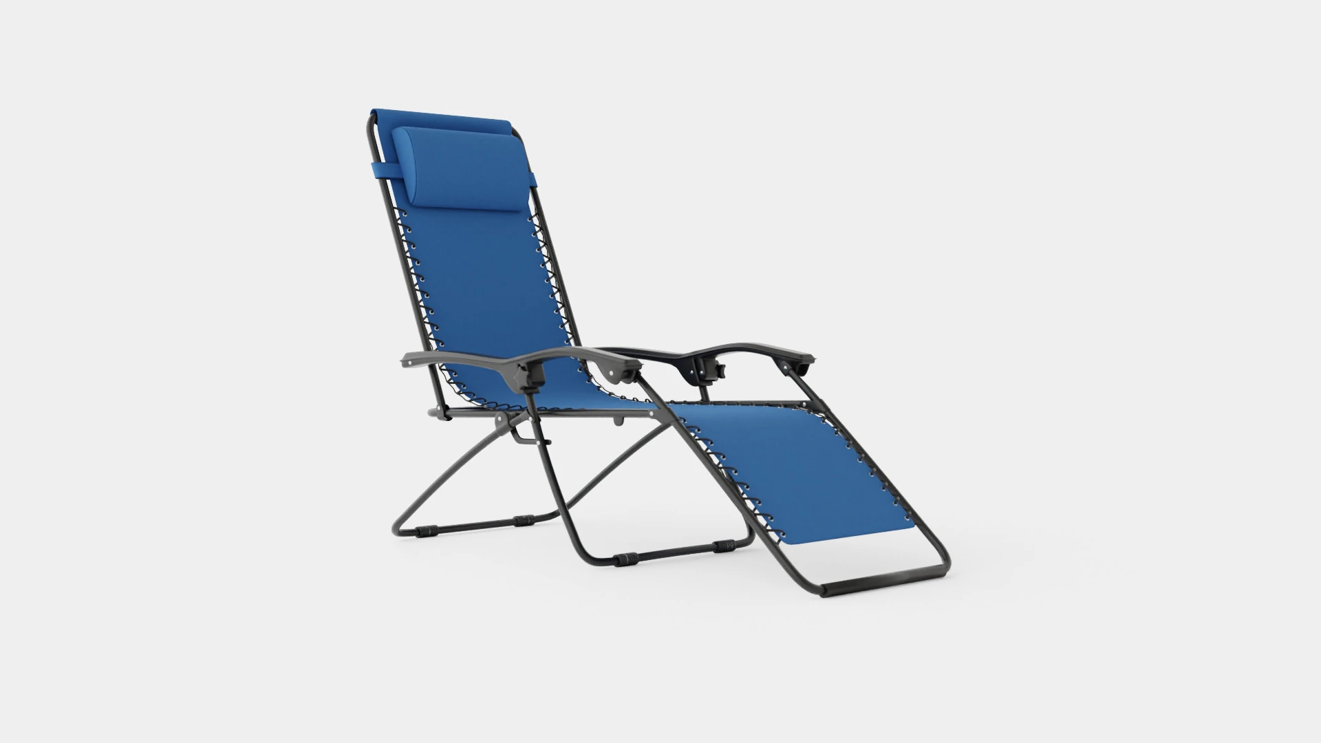 Baden Chair Blue 3D Model .c4d .max .obj .3ds .fbx .stl .blend 
