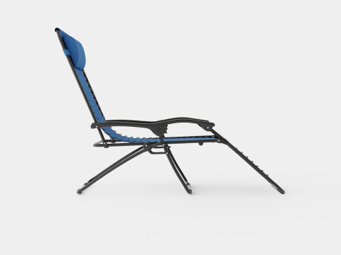 Baden Chair Blue 3D Model