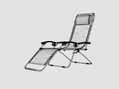 Baden Chair Blue 3D Model