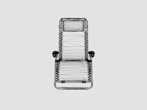 Baden Chair Blue 3D Model