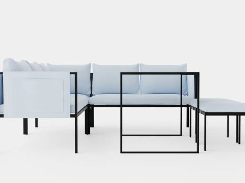 Conjunto de canto Bertonico Modelo 3D