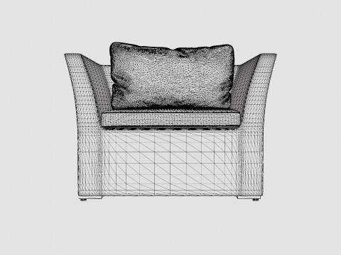 Caracas Lounge Set Chair 3D Model