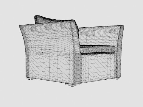 Caracas Lounge Set Chair 3D Model