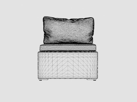 Caracas Lounge Set Corner Mid 3D Model